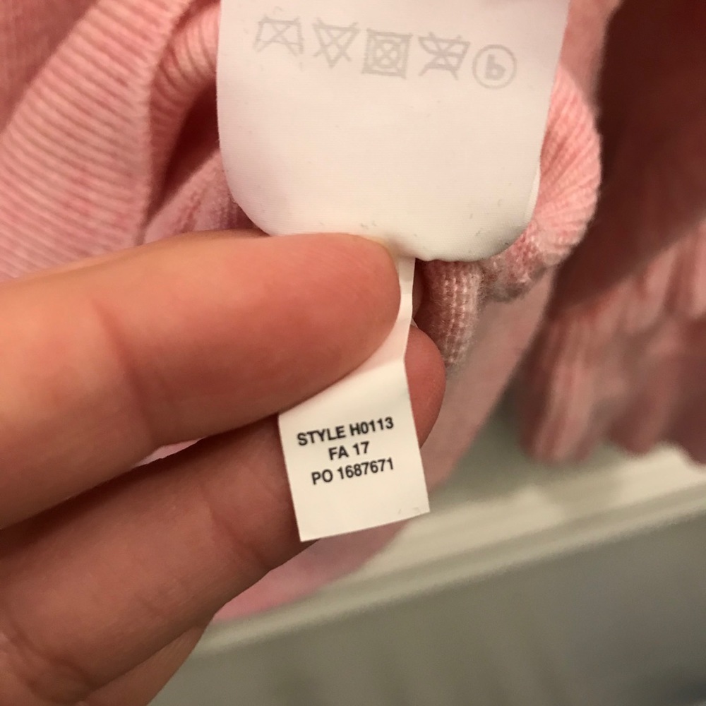 J Crew Ruffle Sleeve Sweater small wool pink - Picture 12 of 13